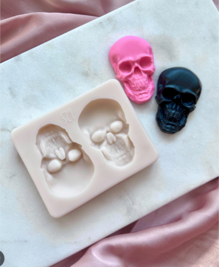 Skull Silicone Mold 2 cavity