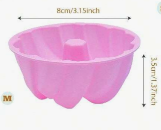Mini Bunt Cake Silicone Mold Medium ( 3pc )