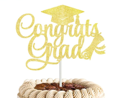 Congrats Gard Gold Cardstock Topper