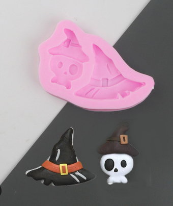 Witch Hat Skull Silicone Mold